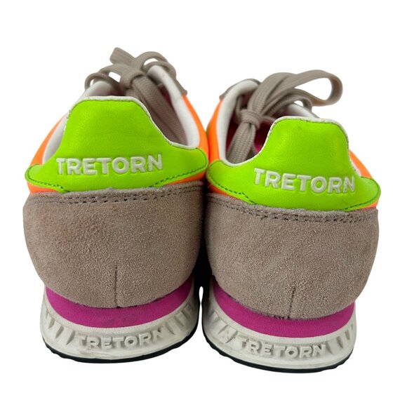 Tretorn Anthropologie Womens Neon Orange & Green Rawlings Sneakers Size US 5 - Picture 3 of 9